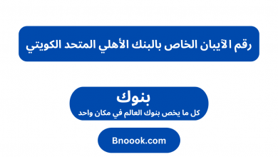 رقم الآيبان الخاص بالبنك الأهلي المتحد الكويتي