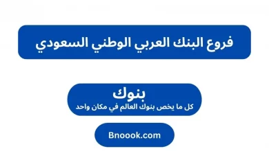 فروع البنك العربي الوطني السعودي