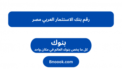 رقم بنك الاستثمار العربي مصر